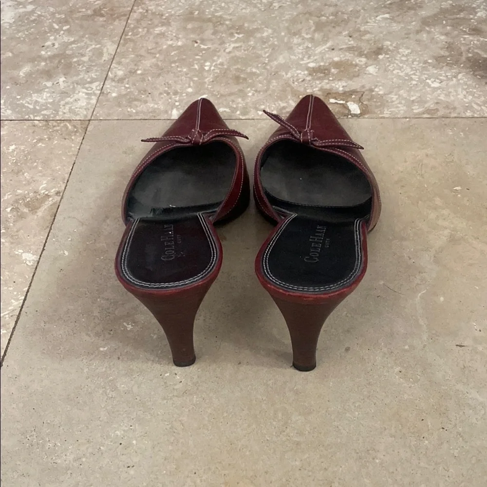 Elegant Cole Haan  Burgundy Heels - Picture 5 of 7